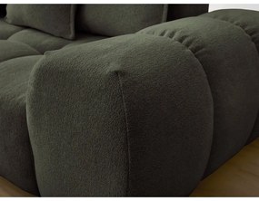 Зелен шенилов сгъваем/с място за съхранение ъглов диван (ляв ъгъл/L форма) Everest – Bobochic Paris