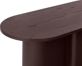 Бордо масичка за кафе с дъбов плот 50x115 cm Looi – noo.ma