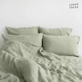 Светлозелено спално бельо за единично легло 14 0x200 cm - Linen Tales