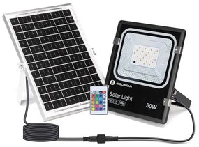 Aigostar - LED RGB соларен прожектор 50W/3,2V IP66 с димер и DO