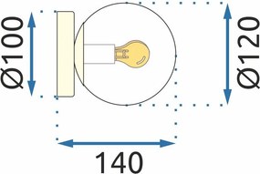 Аплик APP1250-1W Gold