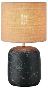 Настолна лампа с абажур от юта в черен и естествен цвят (височина 45 см) Montagna - Markslöjd