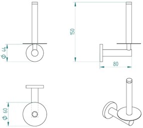 Държач за хартия Signo spare-White - Mat