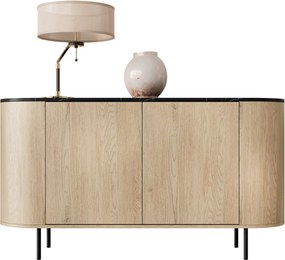 Скринов шкаф Lygrint I-черен мрамор - черно