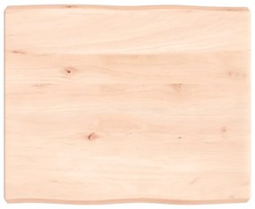 363868 vidaXL Плот за маса 60x50x(2-6) см необработено масивно дърво жив ръб