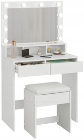 Холивудска козметична тоалетка с табуретка - елегантност, стил и практичност в едно