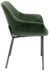 Комплект от 2 зелени кадифени стола с подлакътници Avignon - Kare Design