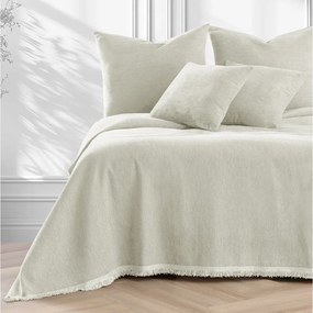 Кремаво покривало за легло от шенил 220x240 cm Talo – Filumi