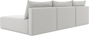 Светлосив кадифен сгъваем/с място за съхранение ъглов диван (U форма) Kalena – Makamii