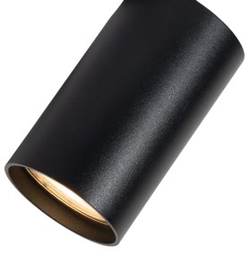 Комплект от 6 модерни вградени спота черни GU10 50mm - Chels