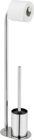 Стойка за тоалетна хартия четка за тоалетна от неръждаема стомана в блестящо сребрист цвят Levante – Wenko