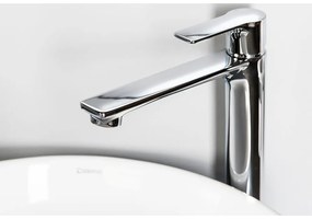 Стояща батерия за мивка в лъскаво-сребрист цвят Pax – Sapho