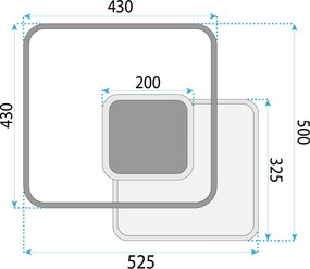 Плафон LHJ079-C BLACK/WHITE LED