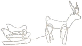 Коледна подова лампа Елен с шейна 116 см вкл. LED с таймер IP44 - Sori