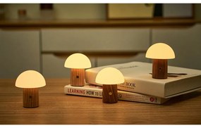 LED затъмняваща се настолна лампа от масивен ясен в естествен цвят (височина 7 cm) Alice – Gingko