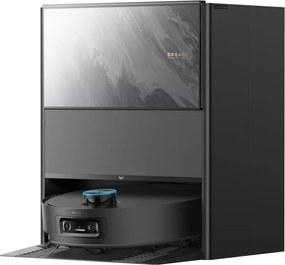 Прахосмукачка робот Dreame Aqua 10 Ultra Track RLR81CE-BK, 25000 Pa, 200 мин, 3.5/4 л, Сухо/мокро, AI камери, VersaLift DToF, Автоматично почистване на моп при 100°C, Черен