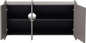 Сива маса за телевизор от декор от ясен 102x53x44 cm Brock – WOOOD