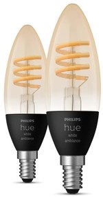 Комплект крушки с нажежаеми жички 2 бр. E14, 5 W White ambiance – Philips Hue