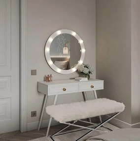 Луксозна тапицирана пейка с кожух от изкуствена кожа и хромирана конструкция - елегантен скандинавски стил