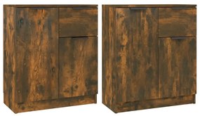 3115817 vidaXL Сайдборди, 2 бр, опушен дъб, 60x30x70 см, инженерно дърво