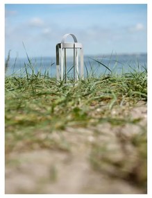 Светлосив екстериорен LED фенер с USB (височина 30 cm) Firefly – Zone