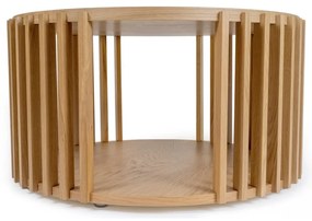 Дъбова маса за кафе , ø 83 cm Drum - Woodman