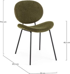 Тапициран трапезен стол в цвят каки Maddie – Yes Everyday