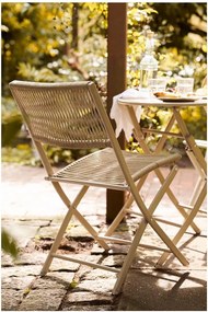 Бежов метален градински комплект за хранене за 2 Arcas – House Nordic