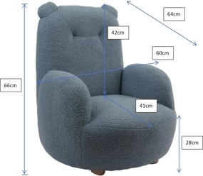 Бежов детски стол от прежда с примки от букле Rocky – Vipack