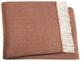 Одеяло в цвят теракота със съдържание на памук , 140 x 180 cm Skyline - Euromant
