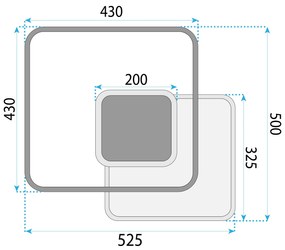 Плафон LHJ079-C BLACK/WHITE LED