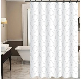 Завеса за душ TORO EASY 178x199 см бяла/сива