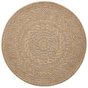 Бежов килим за открито , Ø 160 cm Almendro - NORTHRUGS
