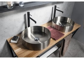 Матово-черна стояща батерия за мивка Solaris – Sapho