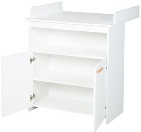 Бял детски скрин с маса за преповиване 88x98x75 cm Anton – Roba