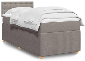 3287385 vidaXL Боксспринг легло с матрак, таупе, 100x200 см, плат