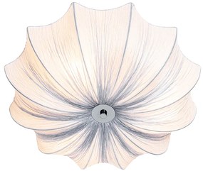 Японска таванна лампа сива коприна 52см 3-светлинна - Plu