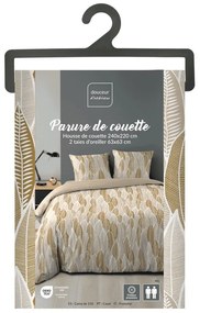 Двойно удължено спално бельо от микрофибър в цвят жълта охра 240x220 cm Kim – douceur d'intérieur