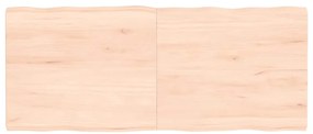 363892 vidaXL Плот за маса 120x50x(2-4) см необработено масивно дърво жив ръб