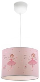 Детски полилей CANDY 1xE27/40W/230V розов
