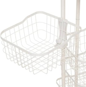 Кухненска количка 5five Balm, MDF и бял метал, 5 коша, 34.5x31x91 cm