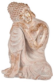 Decorative Figure for Garden Буда Бял/Златен Полирезин (35,5 x 54,5 x 42 cm)