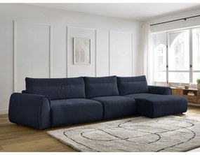 Тъмносин ъглов диван Aden – Bobochic Paris