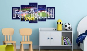 Печат върху платно - Футбол Моята любов 100х50