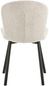 ФИОРА Бежов (тъкан Апиа 453) / черни крака – МОДЕРЕН ТАПИЦИРАН С ЧЕНИЛ СТОЛ ЗА ДНЕВНА/ТРАПЕЗАРИЯ