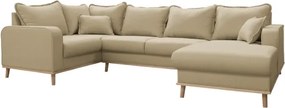 Бежов ъглов диван (десен ъгъл) Beata - Ropez