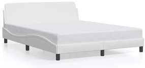 373219 vidaXL Рамка за легло Dover, бяла, 160x200 см, изкуствена кожа