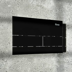 Бутон за тоалетна K011A-Q и Slim024N Rea T Black Glass