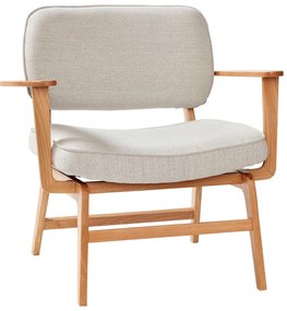 Сив фотьойл със структура от дъбова дървесина Haze - Hübsch