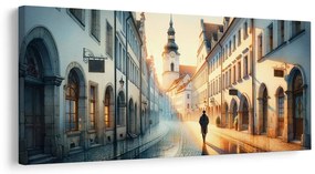 Картина на платно – Уличка при изгрев